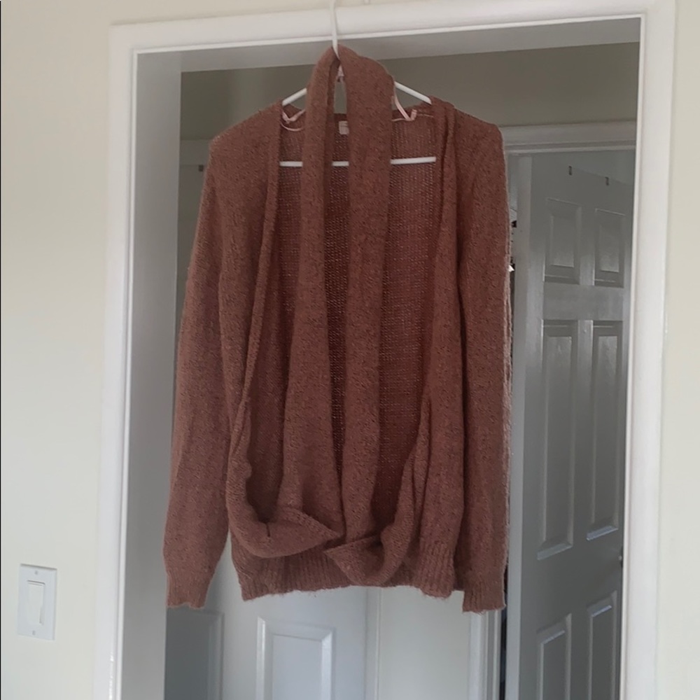 Rose/blush cardigan style sweater